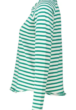 Damen Langarmshirt aus Bio-Baumwolle BASIC SWEAT RAGLAN STRIPED