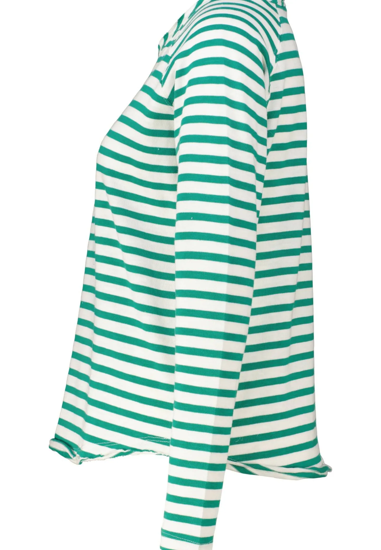 Damen Langarmshirt aus Bio-Baumwolle BASIC SWEAT RAGLAN STRIPED