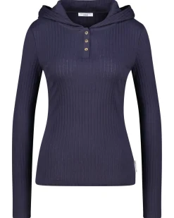 Damen Langarmshirt mit Kapuze aus Bio-Baumwolle