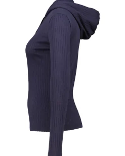 Damen Langarmshirt mit Kapuze aus Bio-Baumwolle