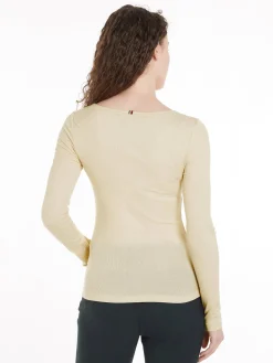 Damen Langarmshirt SLIM TENCEL OPEN-NK LS