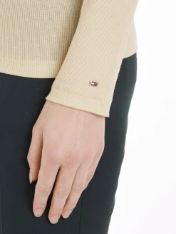 Damen Langarmshirt SLIM TENCEL OPEN-NK LS