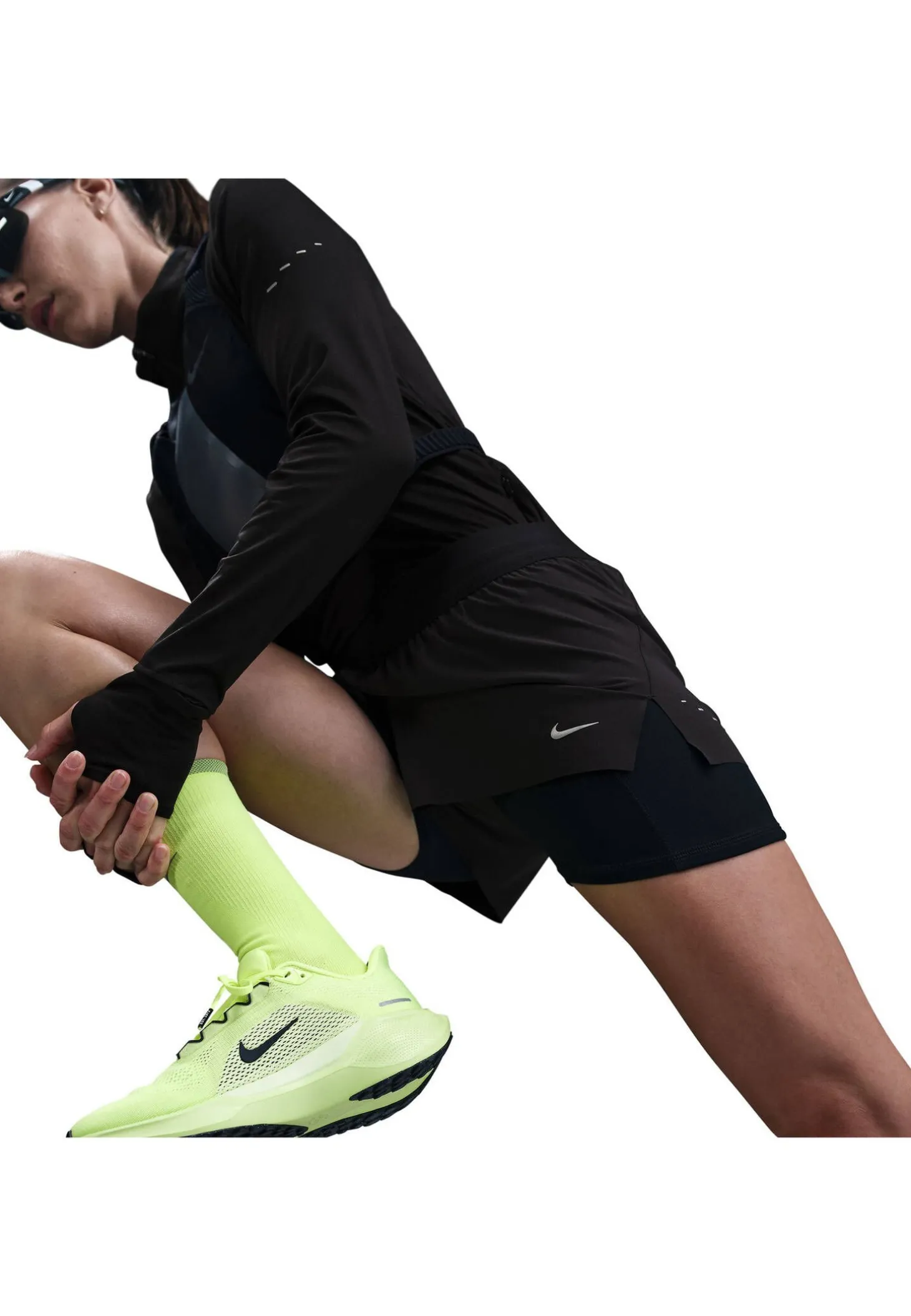 Damen Laufshorts SWIFT DRI-FIT 2-IN-1