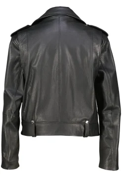 Damen Lederjacke aus genarbtem Büffelleder