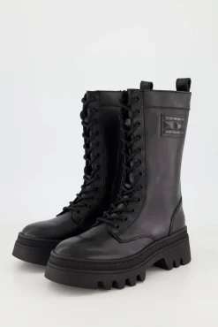 Damen Lederschnürstiefel