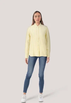 Damen Leinenbluse MARINE Relaxed Fit