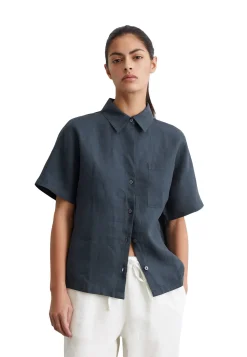 Damen Leinenbluse Relaxed Fit