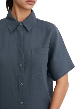 Damen Leinenbluse Relaxed Fit