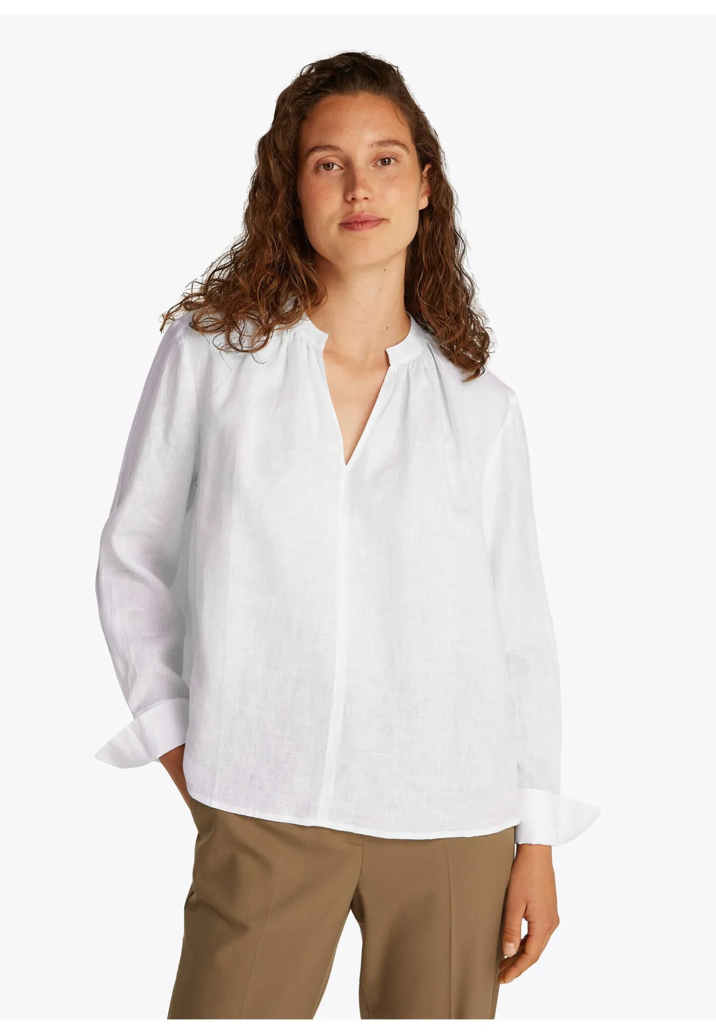 Damen Leinenbluse Relaxed Fit