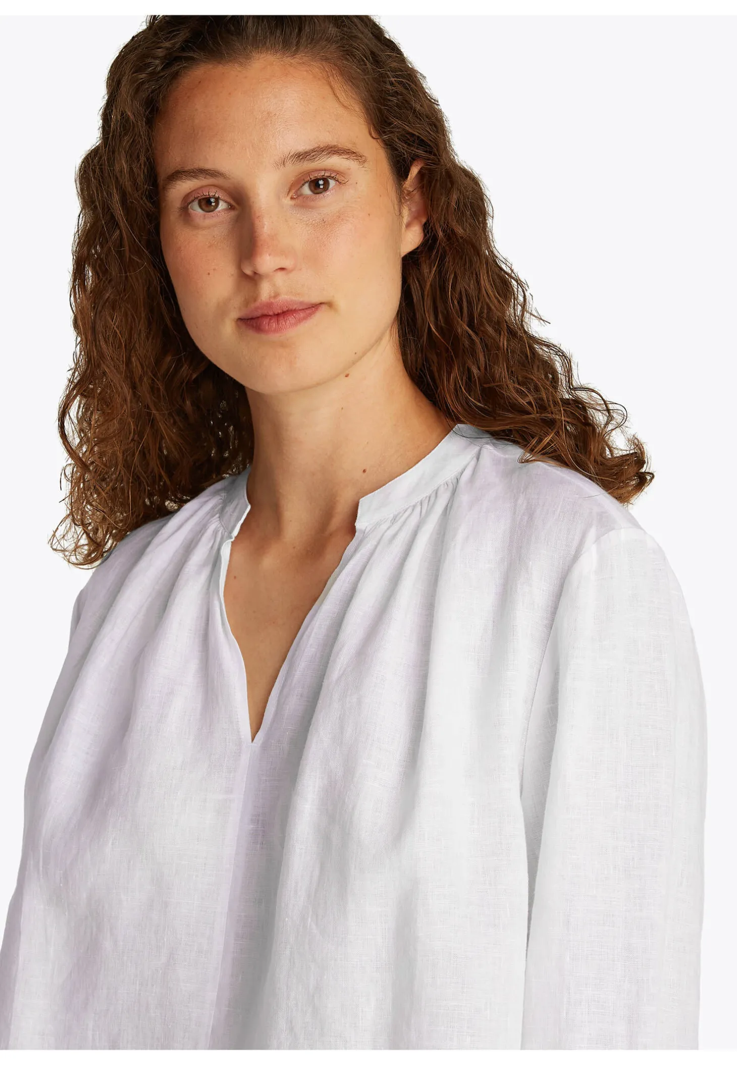 Damen Leinenbluse Relaxed Fit