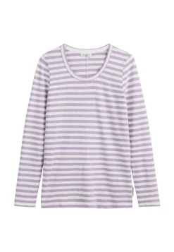 Damen Longsleeve aus Heavy Slub Jersey Regular Fit