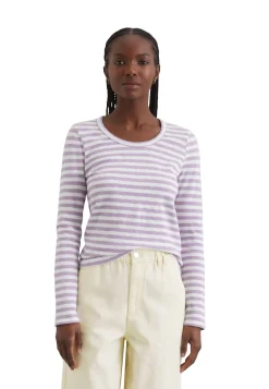 Damen Longsleeve aus Heavy Slub Jersey Regular Fit