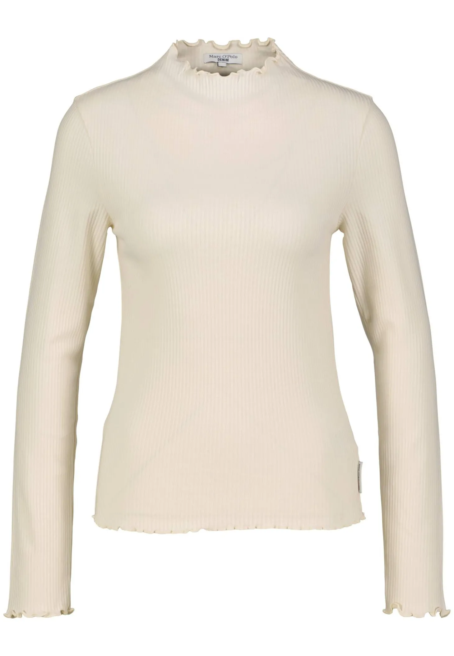 Damen Longsleeve mit Rüschenkanten