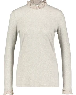 Damen Longsleeve mit Rüschen