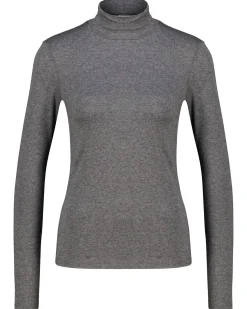 Damen Longsleeve mit Stehkragen