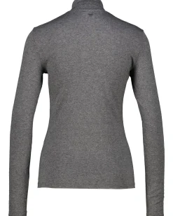 Damen Longsleeve mit Stehkragen