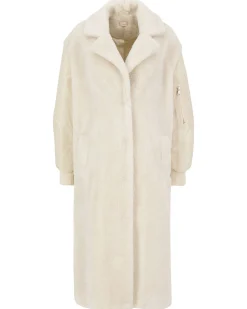 Damen Mantel aus Teddy-Mix