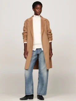 Damen Mantel mit Wolle