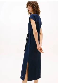 Damen Maxikleid mit Knotendetail