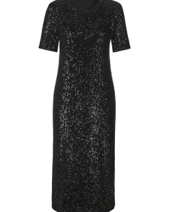 Damen Midikleid mit Pailetten
