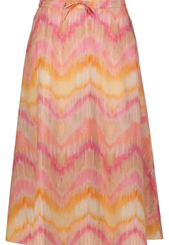 Damen Midirock aus Baumwollpopeline