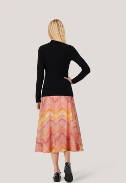 Damen Midirock aus Baumwollpopeline