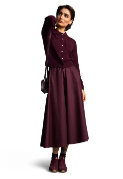 Damen Midirock mit Baumwolle