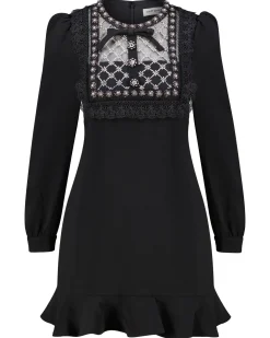 Damen Minikleid BLACK CREPE EMBELLISHED TUNIC