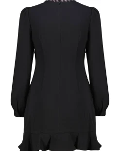 Damen Minikleid BLACK CREPE EMBELLISHED TUNIC