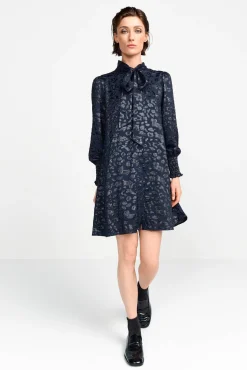 Damen Minikleid mit Schleifenkrage