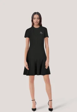 Damen Minikleid mit Schleifenbrosche