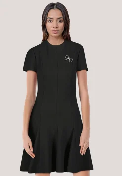 Damen Minikleid mit Schleifenbrosche