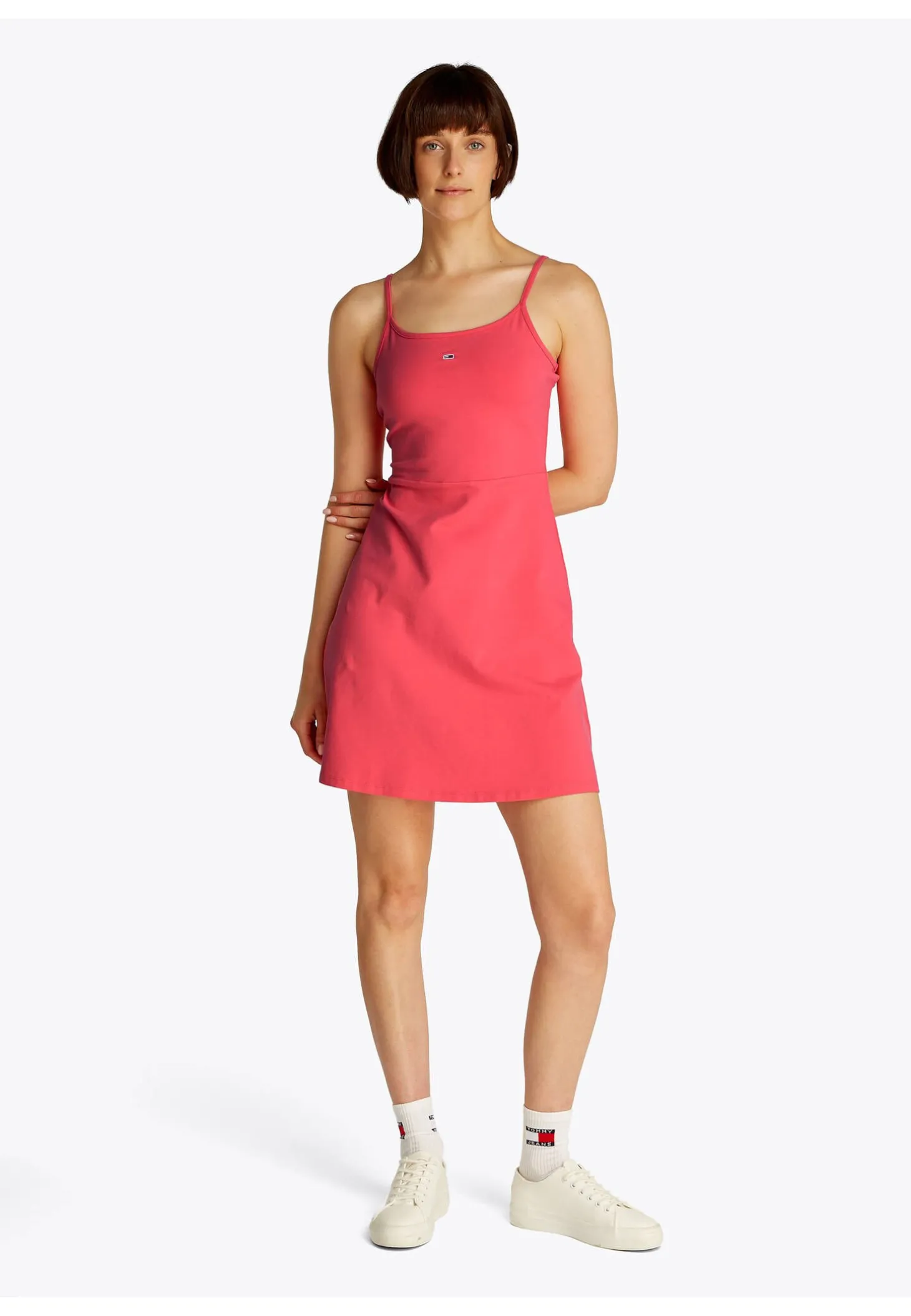 Damen Minikleid TJW ESSENTIAL STRAP FLARE DRESS Slim Fit