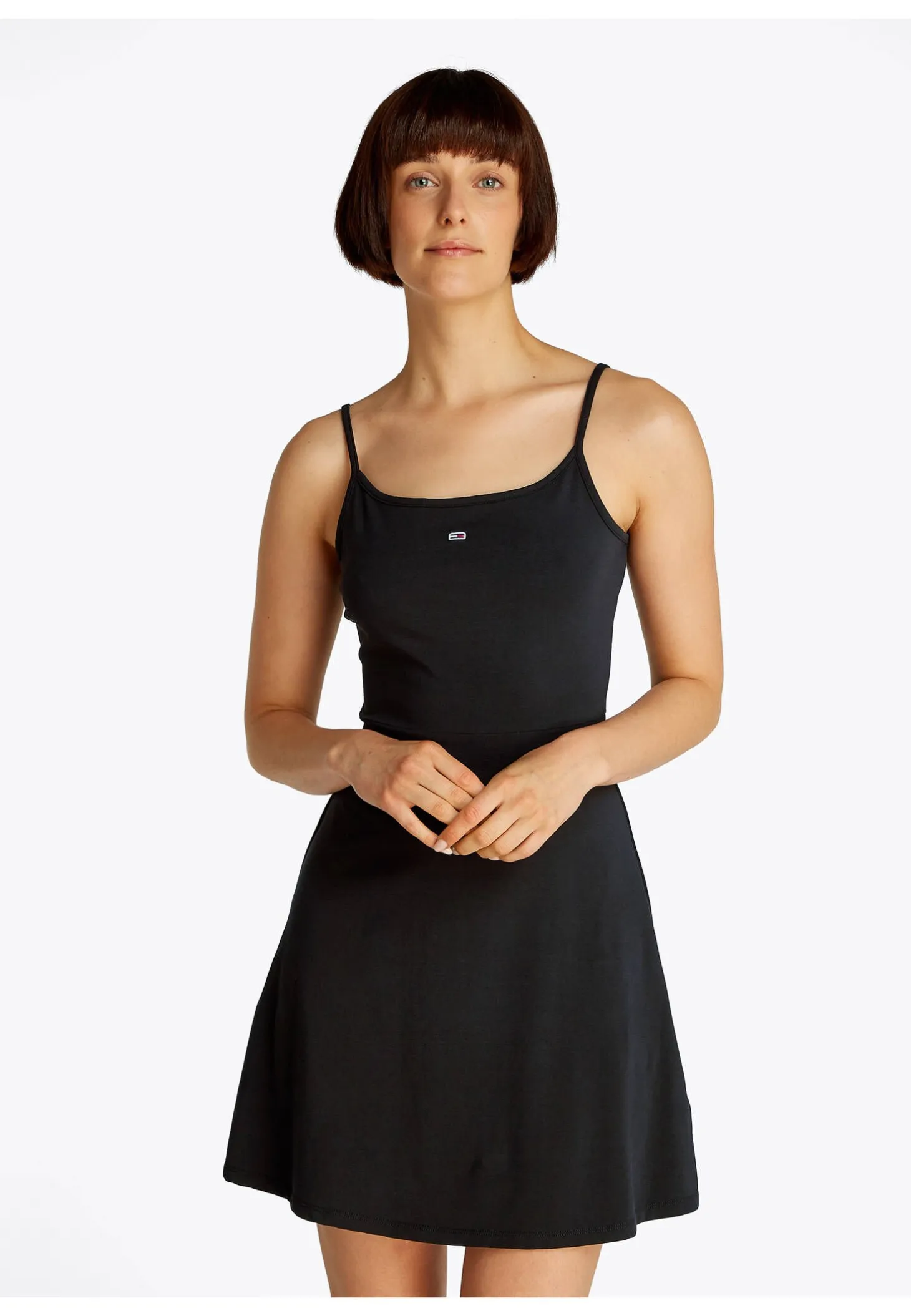 Damen Minikleid TJW ESSENTIAL STRAP FLARE DRESS Slim Fit