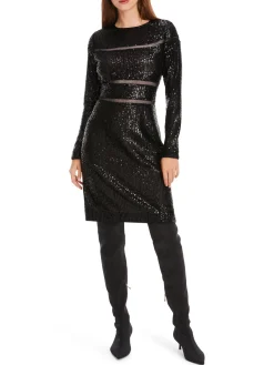 Damen Paillettenkleid