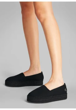 Damen Plateau-Espadrilles aus Canvas