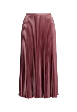 Damen Plisseerock aus Satin-Charmeuse