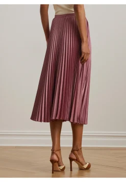 Damen Plisseerock aus Satin-Charmeuse