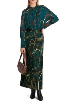 Damen Plisseerock SYDNEY mit Ketten-Print