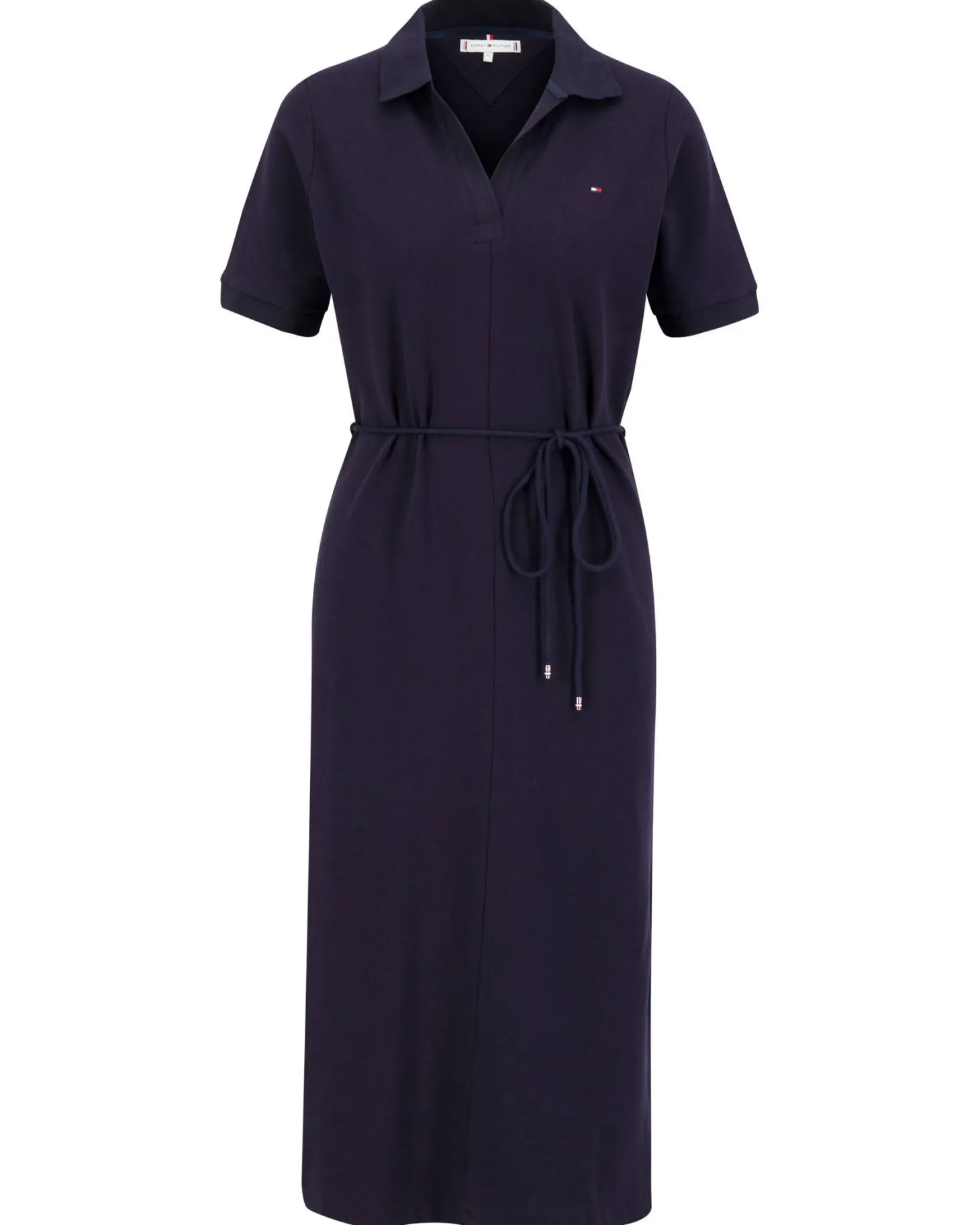 Damen Polokleid mit Bindegürtel