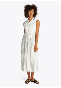 Damen Polokleid mit Falten