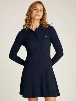 Damen Polokleid POLO CABLE SWEATER