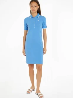 Damen Polokleid TH-MONOGRAMM Slim Fit