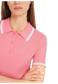 Damen Poloshirt im feinen Rippstrick Slim Fit