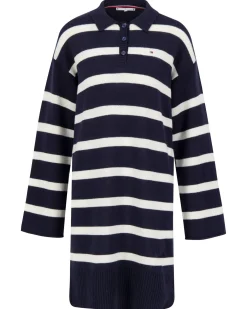 Damen Polo-Strickkleid