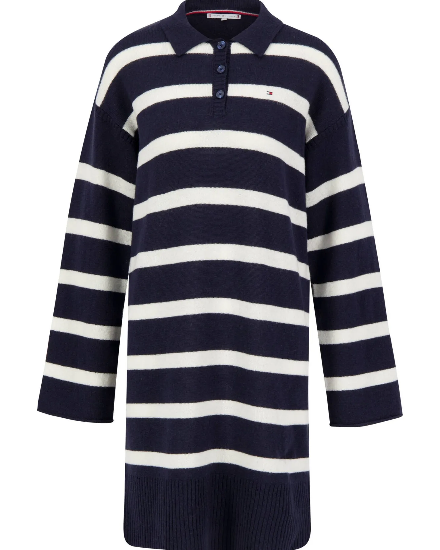 Damen Polo-Strickkleid