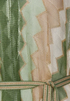 Damen Poncho mit Fransen und Taillengürtel