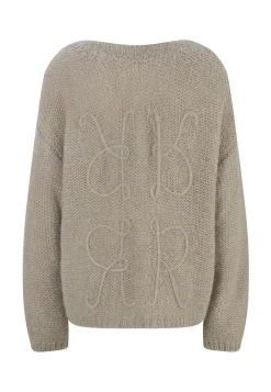 Damen Pullover mit Logo Strick