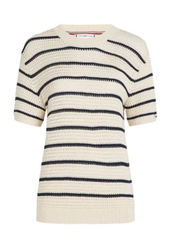 Damen Pullover mit Pointelle-Muster