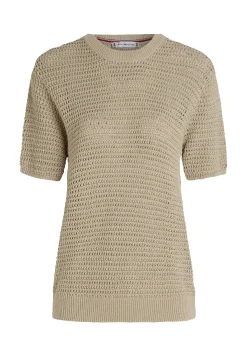 Damen Pullover mit Pointelle-Muster
